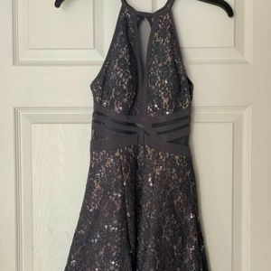 Gray Glitter Dress Formal Size 0 Juniors